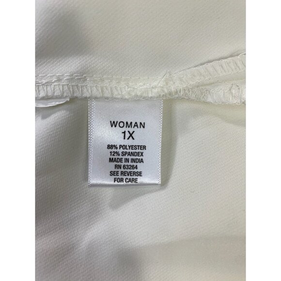 Roz & Ali Women's Ruffled Pearl Blouse - Picture 5 of 7